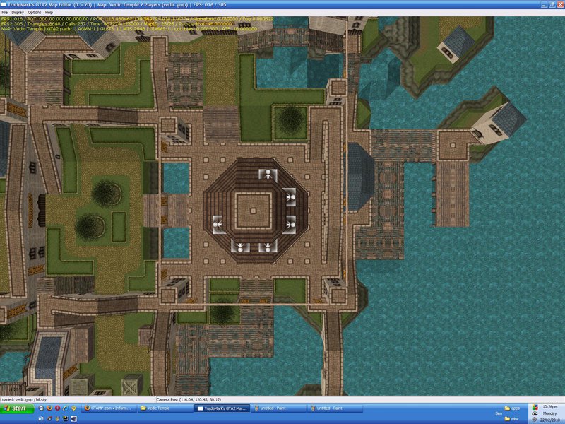 FPS: 016 / 305 in Top Down view! Player start positions are shown. All the textures look amazing.